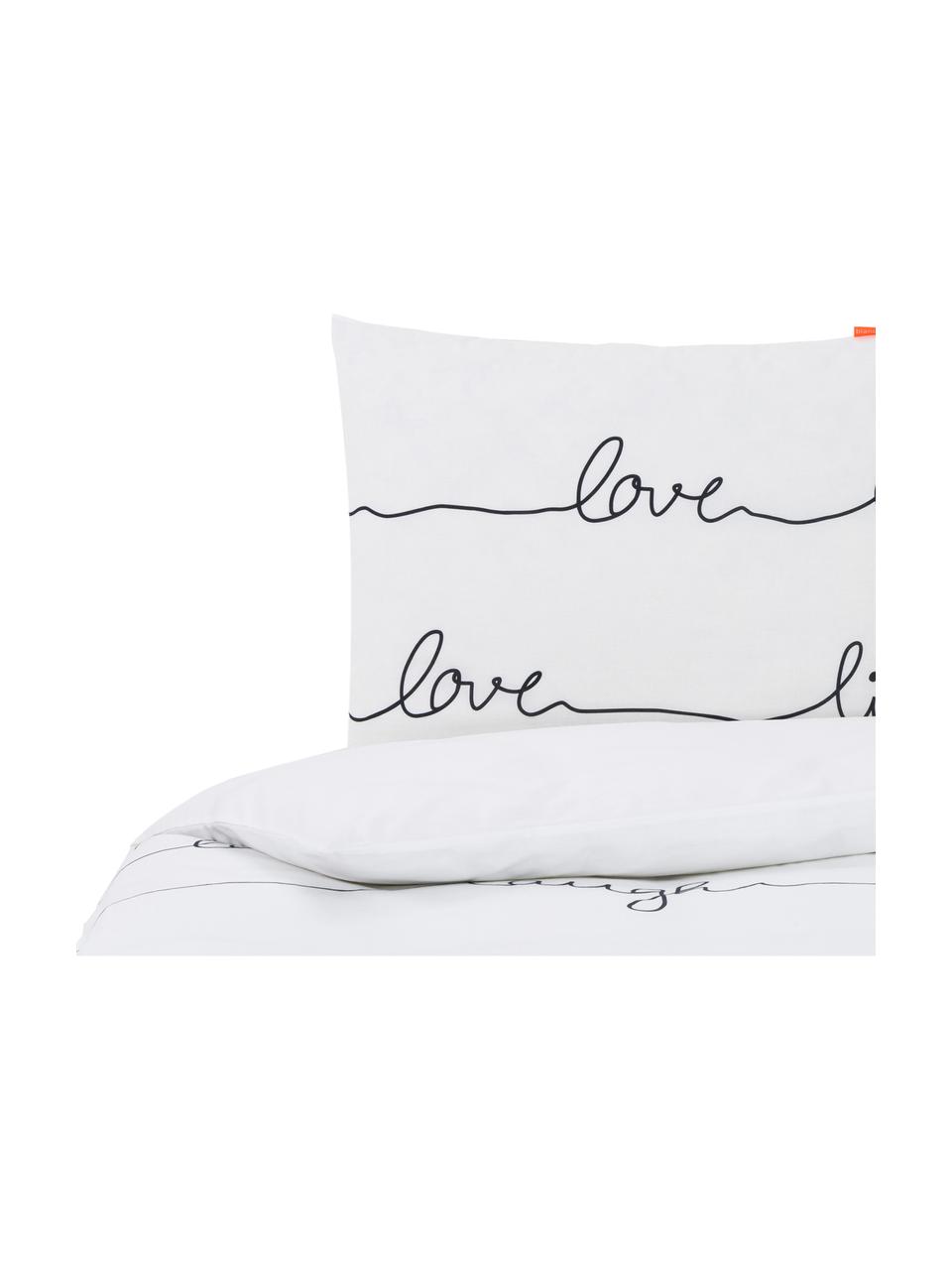 Funda nórdica Live, Algodón
El algodón da una sensación agradable y suave en la piel, absorbe bien la humedad y es adecuado para personas alérgicas, Blanco, negro, Cama 150/160 cm (240 x 220 cm)