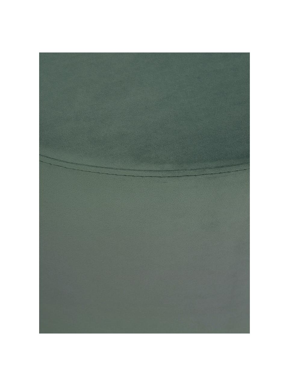 Puf de terciopelo Daisy, Tapizado: terciopelo (poliéster) Al, Estructura: tablero de fibras de dens, Terciopelo verde, Ø 54 x Al 38 cm