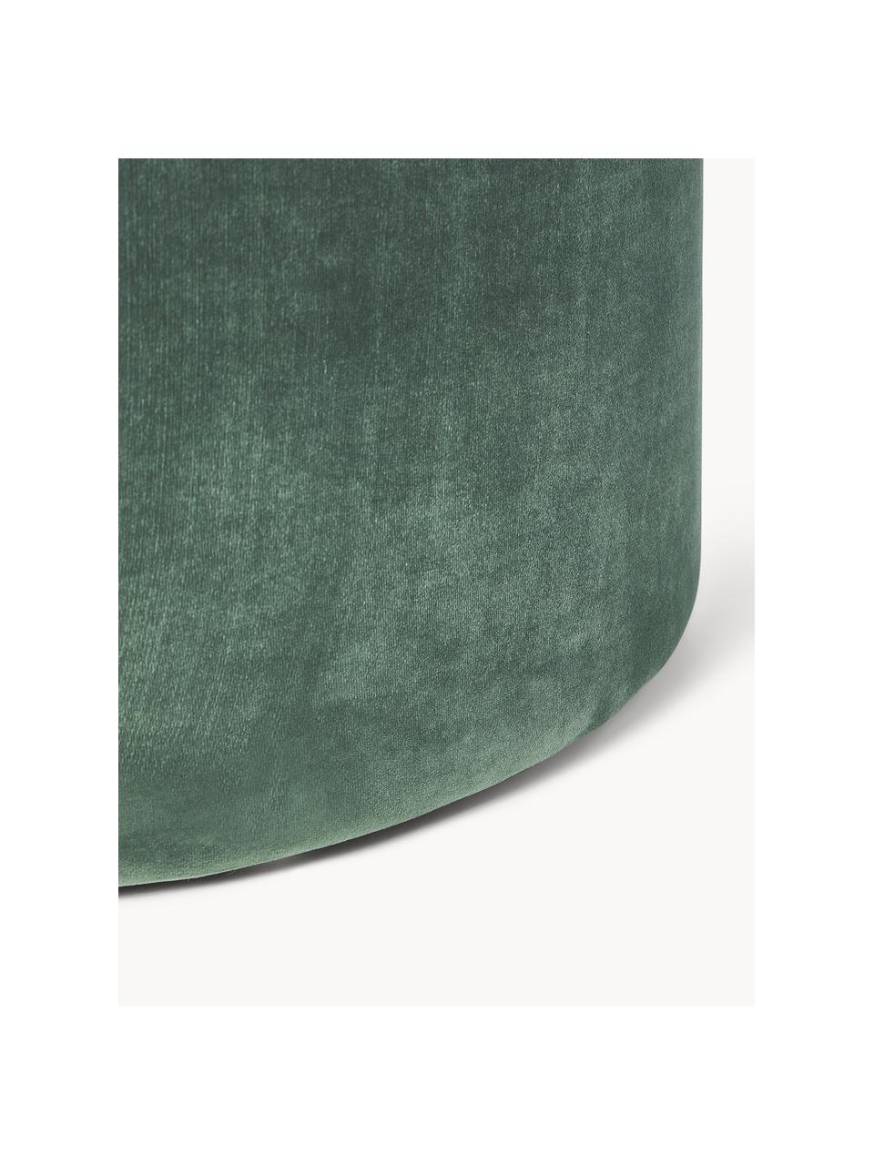 Samt-Hocker Daisy, Bezug: Samt (Polyester) Der hoch, Rahmen: Sperrholz, Samt Salbeigrün, Ø 54 x H 38 cm