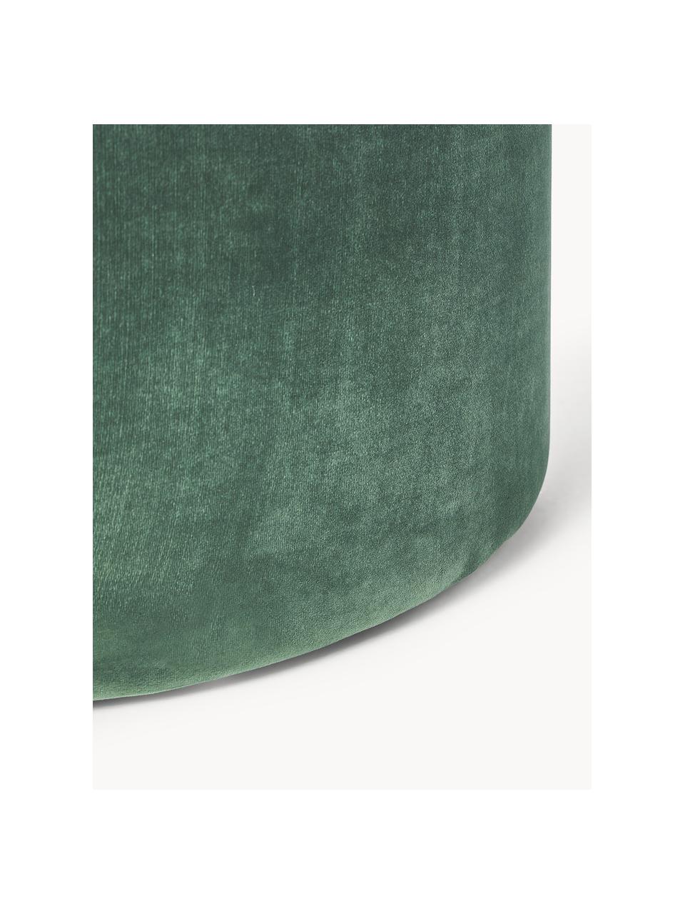 Samt-Hocker Daisy, Bezug: Samt (100 % Polyester) De, Rahmen: Sperrholz, Samt Salbeigrün, Ø 54 x H 38 cm