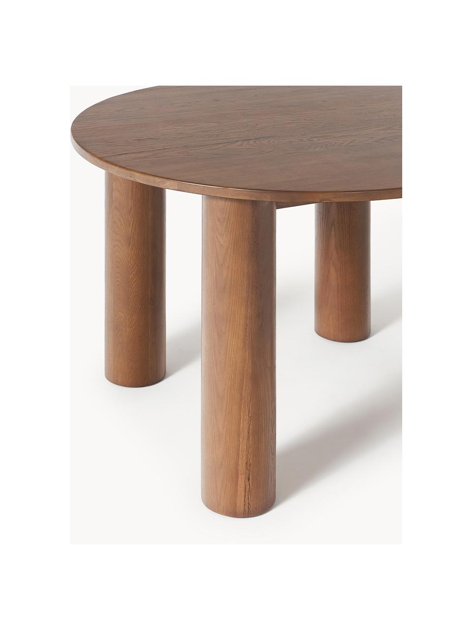 Mesa de comedor redonda de madera de roble Ohana, Ø 120 cm, Madera de roble maciza embarnizada

Este producto está hecho de madera de origen sostenible y con certificación FSC®., Madera de roble embarnizada en oscuro, Ø 120 cm