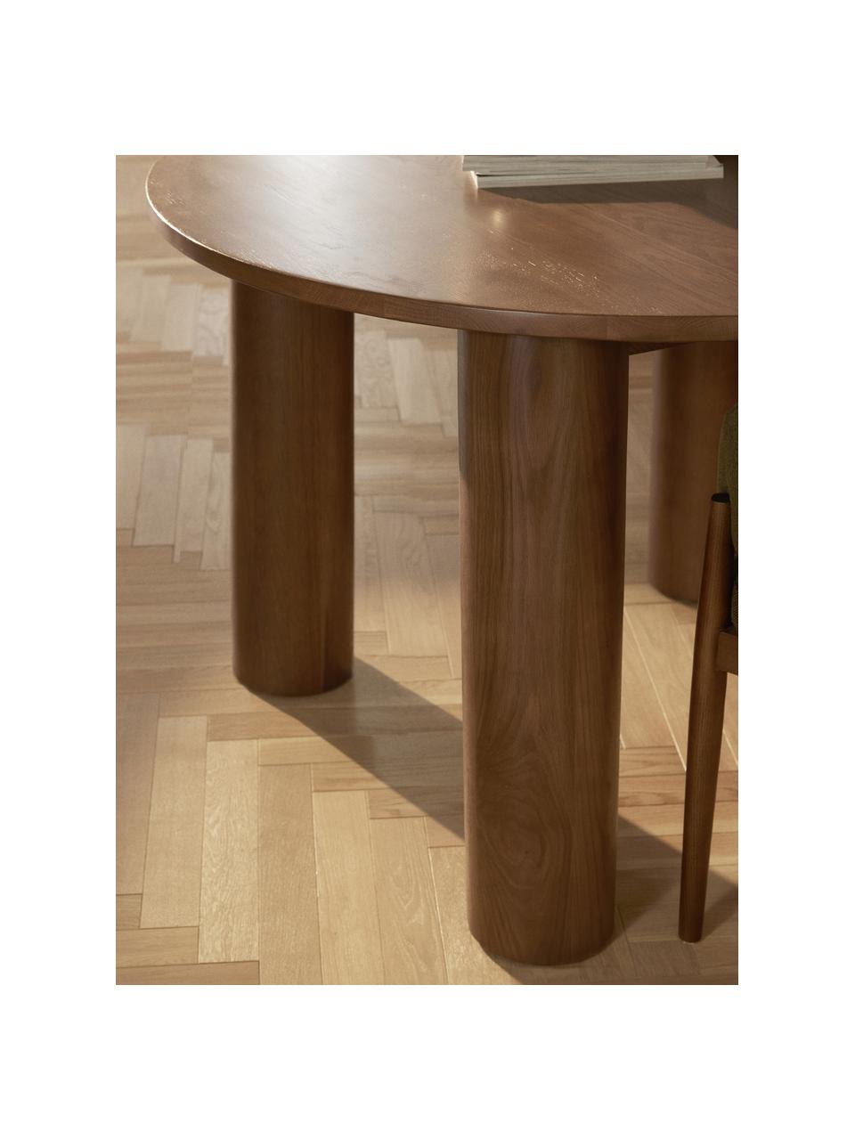 Okrúhly stôl z dubového dreva Ohana, Ø 120 cm, Masívne dubové drevo, ošetrené olejom
Tento produkt je vyrobený z trvalo udržateľného dreva s certifikátom FSC®., Dubové drevo, hnedá ošetrené olejom, Ø 120 cm