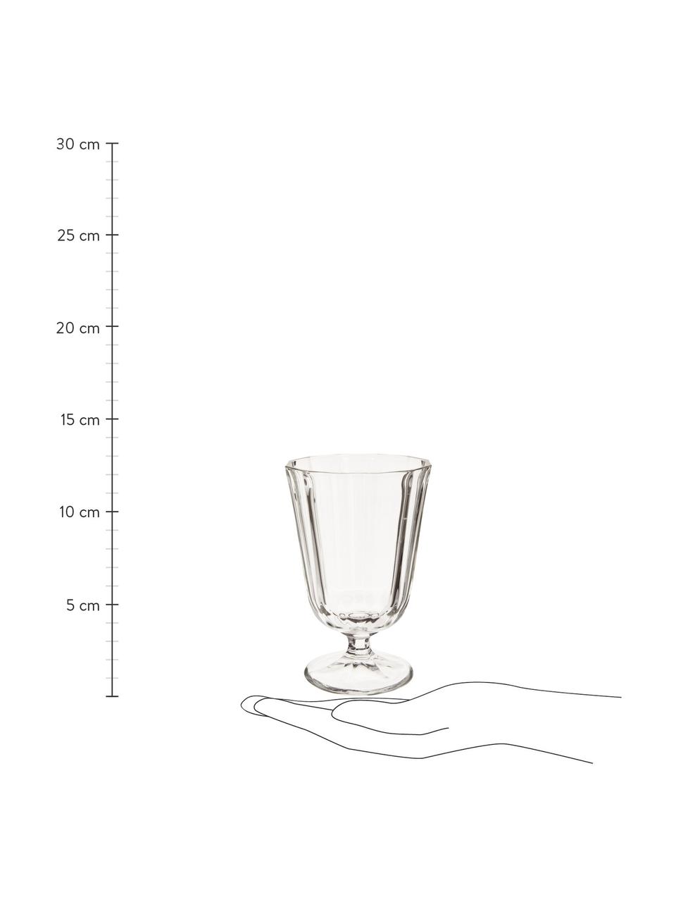 Kleine wijnglazen Ana, 12 stuks, Glas, Transparant, Ø 8 x H 12 cm, 195 ml