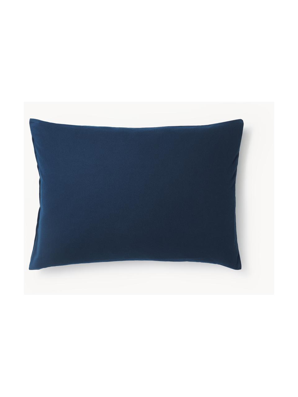 Funda de almohada de franela Biba, Azul oscuro, An 45 x L 110 cm