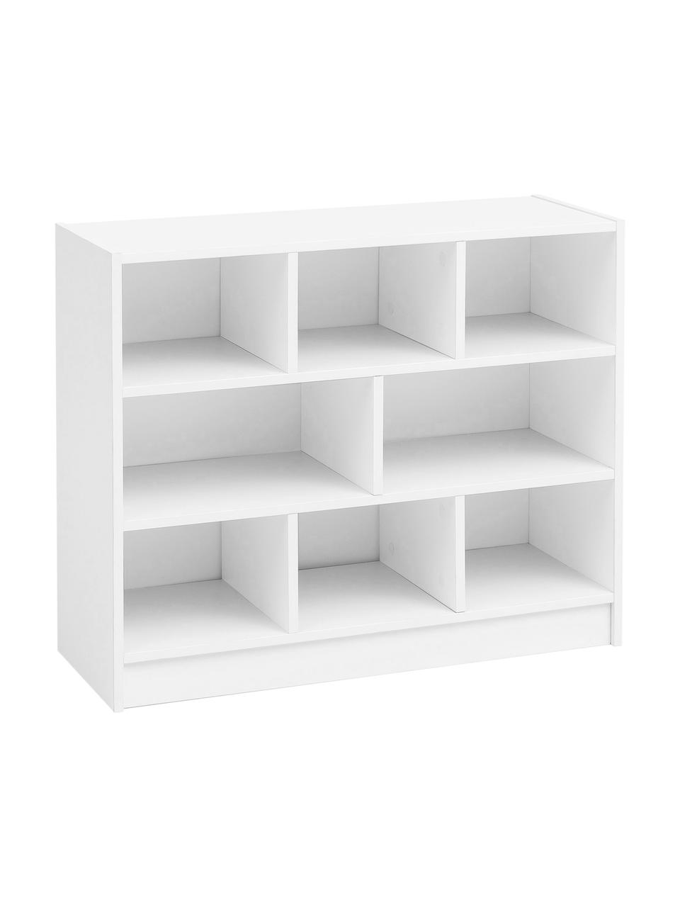 Libreria in bianco opaco Milo, Ripiano: truciolare, rivestimento , Bianco, Larg. 80 x Alt. 69 cm