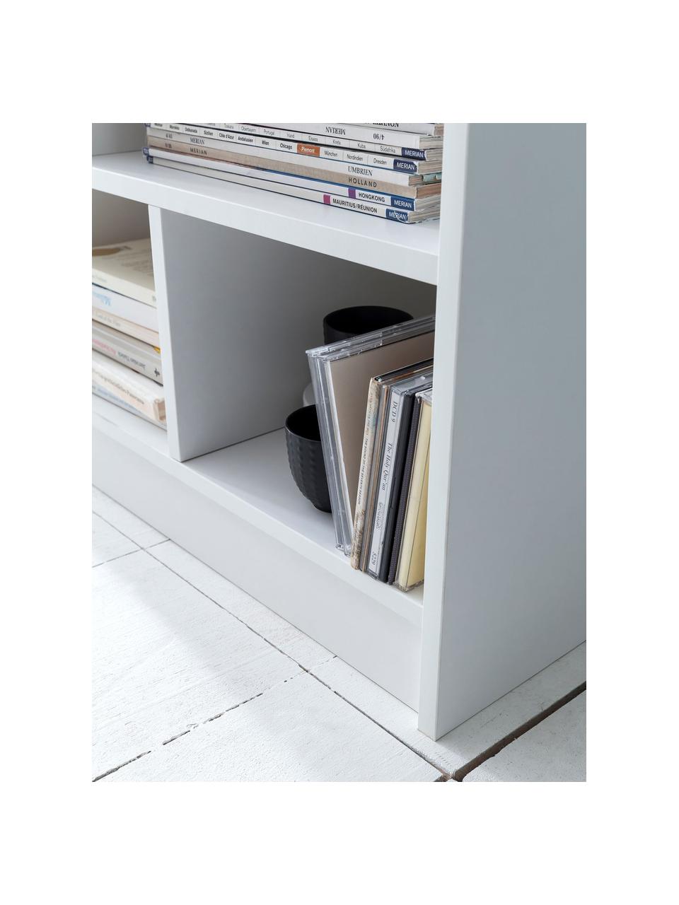 Libreria in bianco opaco Milo, Ripiano: truciolare, rivestimento , Bianco, Larg. 80 x Alt. 69 cm