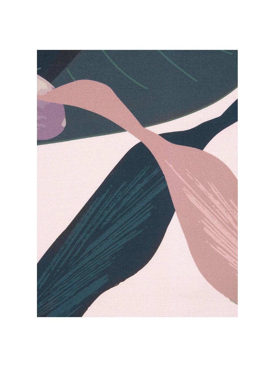 Povlak na polštář z bavlněného saténu Flora, 2 ks, Přední strana: více barev Zadní strana: starorůžová, Š 40 cm