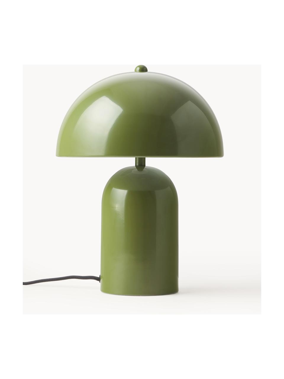 Lampa stołowa w stylu retro Walter, Zielony, błyszczący, Ø 25 x W 34 cm