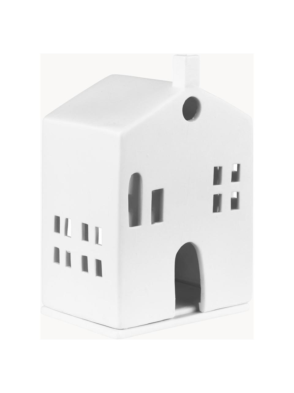 Maison lumineuse en porcelaine Living, haut. 15 cm, Porcelaine, Blanc, larg. 10 x haut. 15 cm