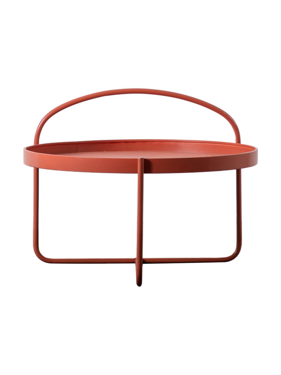 Ronde salontafel Melbury in rood, Gepoedercoat staal, Rood, Ø 65 x H 50 cm