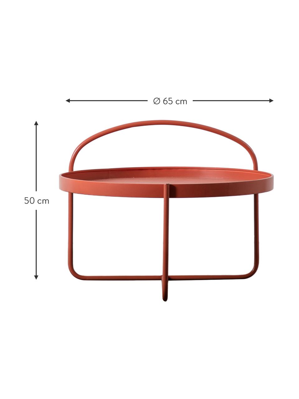Metalen salontafel Melbury in rood, Gepoedercoat staal, Rood, Ø 65 x H 50 cm