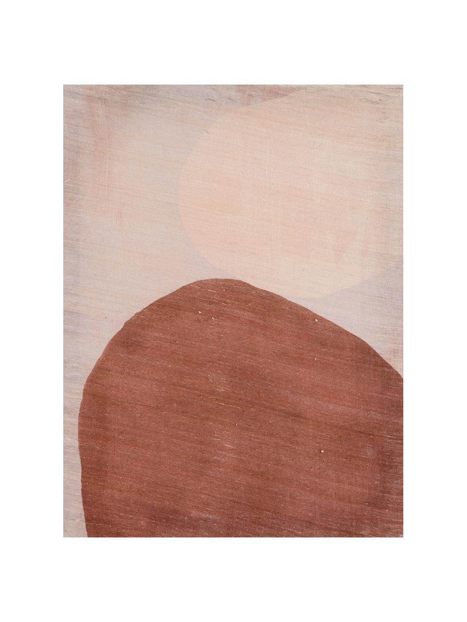 Quadro dipinto a mano Two Dots, Seta Khadi, Marrone, tonalità beige, Larg. 50 x Alt. 65 cm