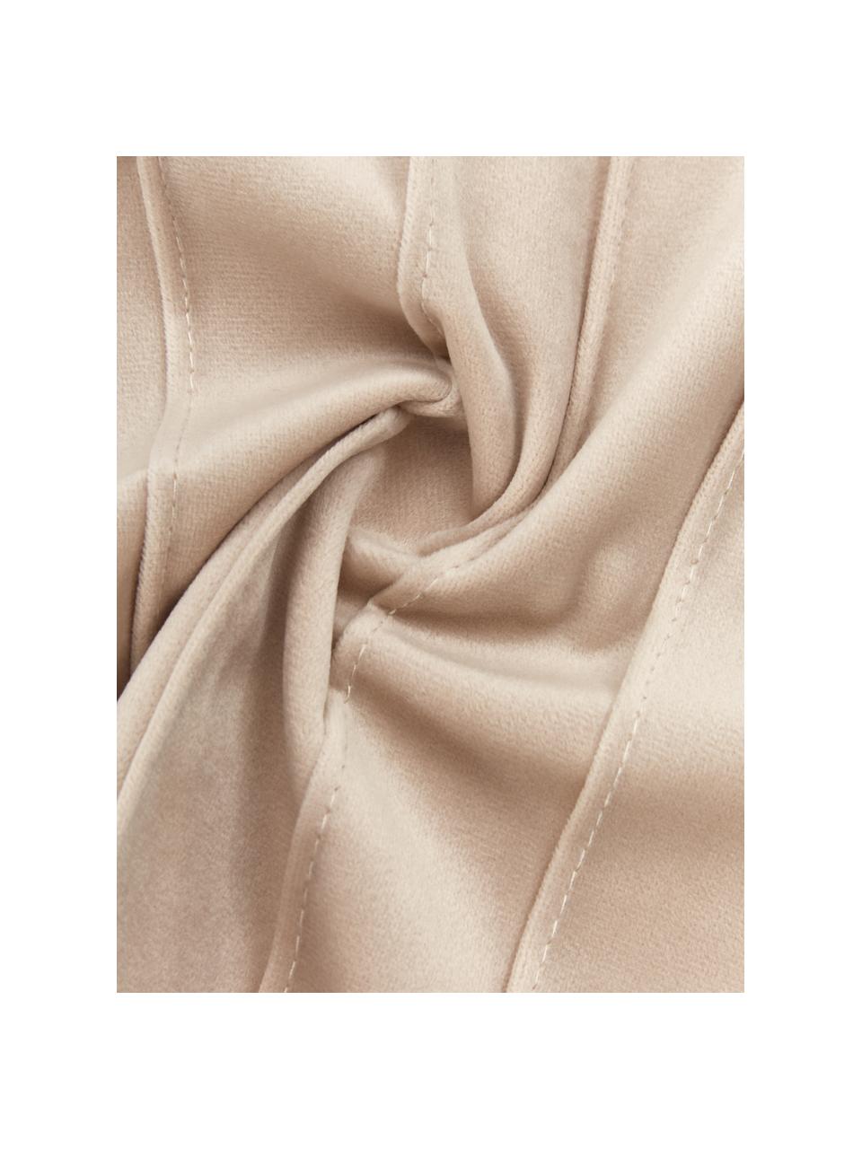 Sametový povlak na polštář se strukturovaným vzorem Lola, Samet (100 % polyester), Béžová, Š 40 cm, D 40 cm