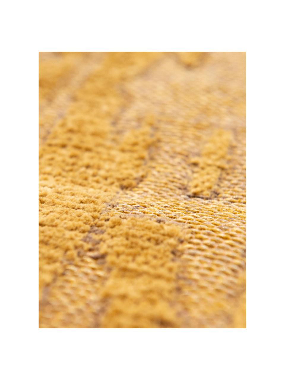 Tapis texturé Perriers, 100 % polyester, Ocre, larg. 80 x long. 150 cm (taille XS)