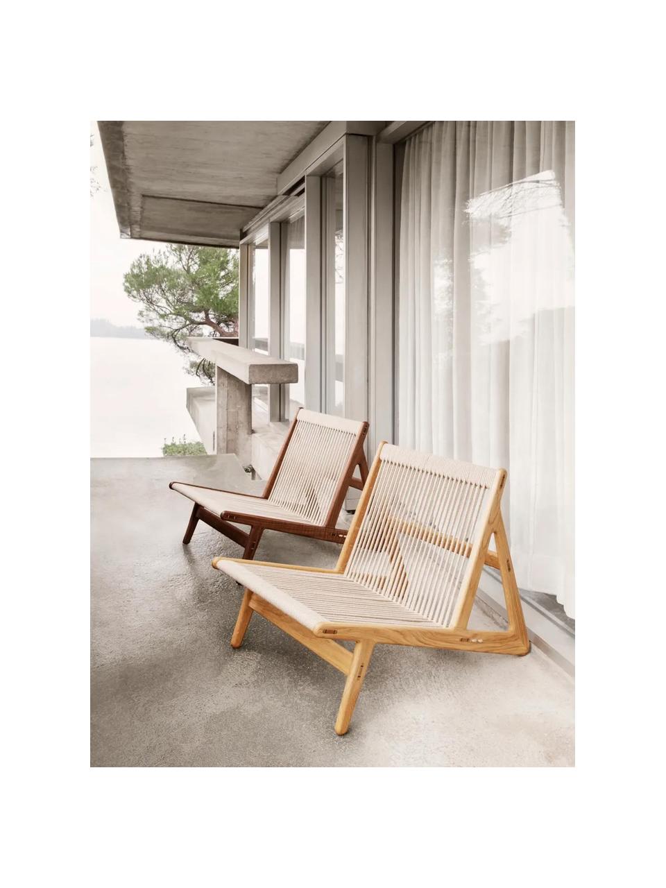 Fotel wypoczynkowy z drewna orzecha włoskiego MR01 Initial, Stelaż: drewno orzecha włoskiego , Drewno orzecha włoskiego, jasny beżowy, S 65 x G 88 cm
