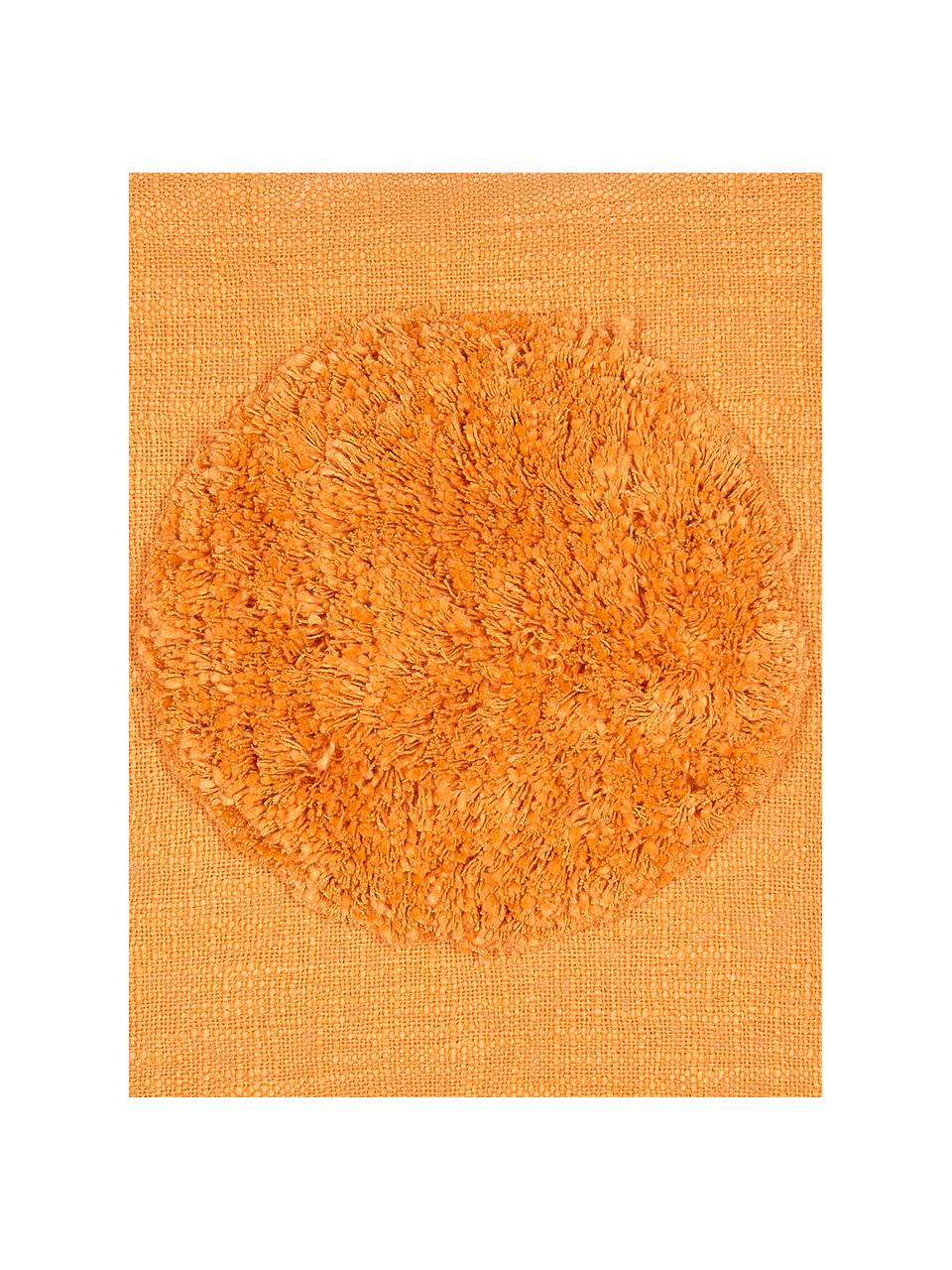 Federa arredo in cotone organico con nappe Sun, Cotone organico, Giallo, Larg. 45 x Lung. 45 cm
