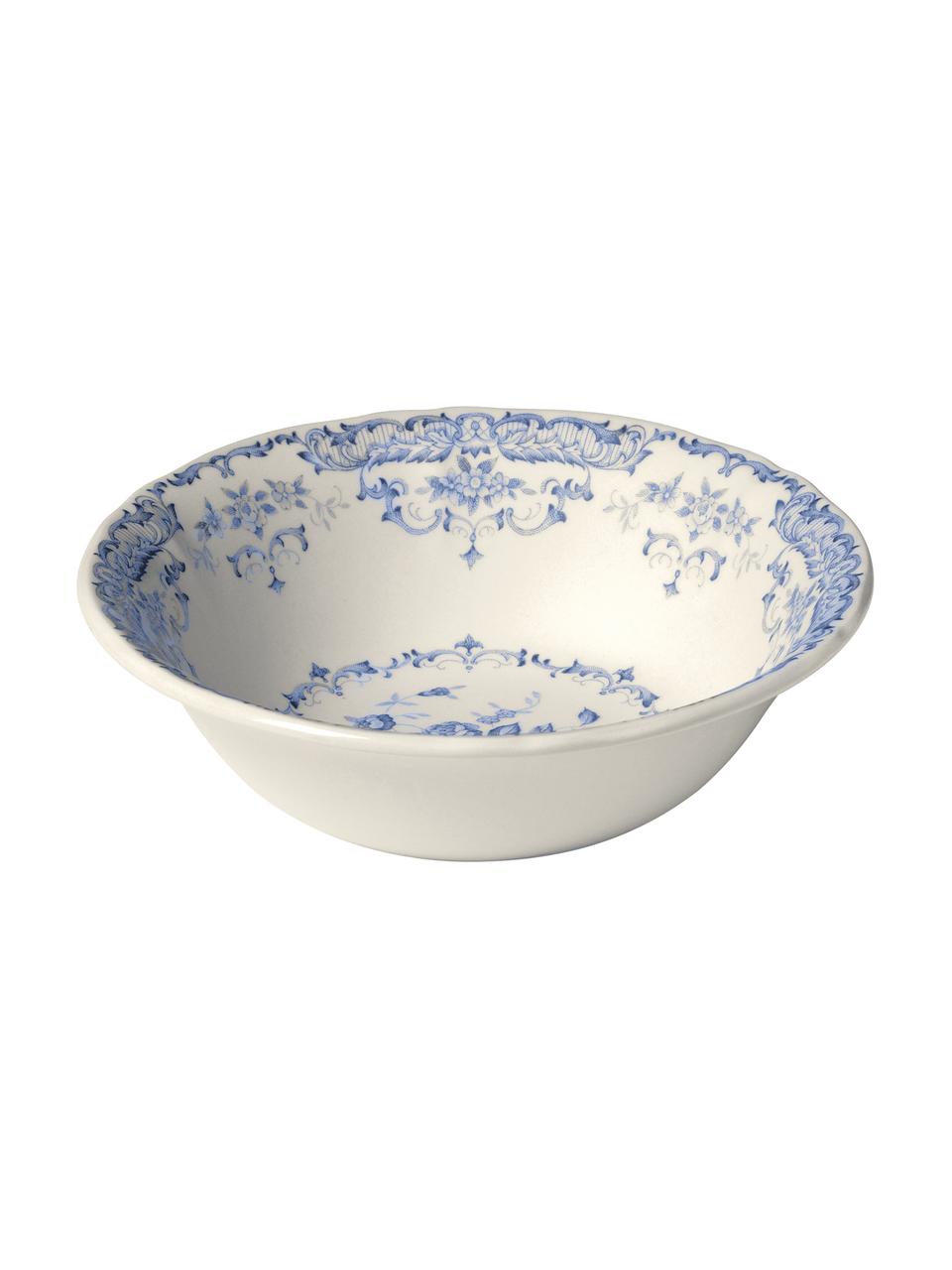 Miska do sałatek Rose, Ceramika, Biały, niebieski, Ø 24 x W 8 cm