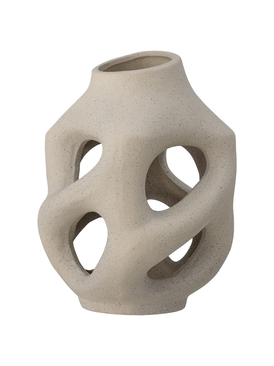 Deko-Objekt Serife aus Steingut, Steingut, Beige, Ø 17 x H 24 cm
