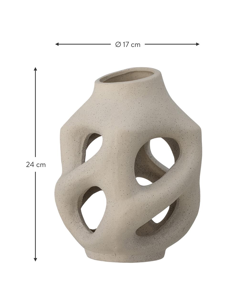 Decoratief object Serife van keramiek, Keramiek, Beige, Ø 17 x H 24 cm
