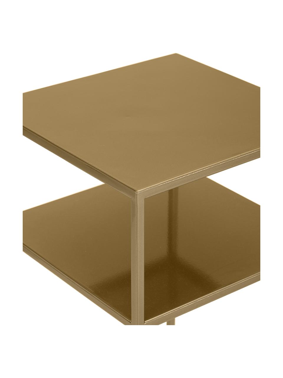Kovový odkládací stolek Tensio Oli, Kov s práškovým nástřikem, Mosazná, Š 30 cm, H 30 cm