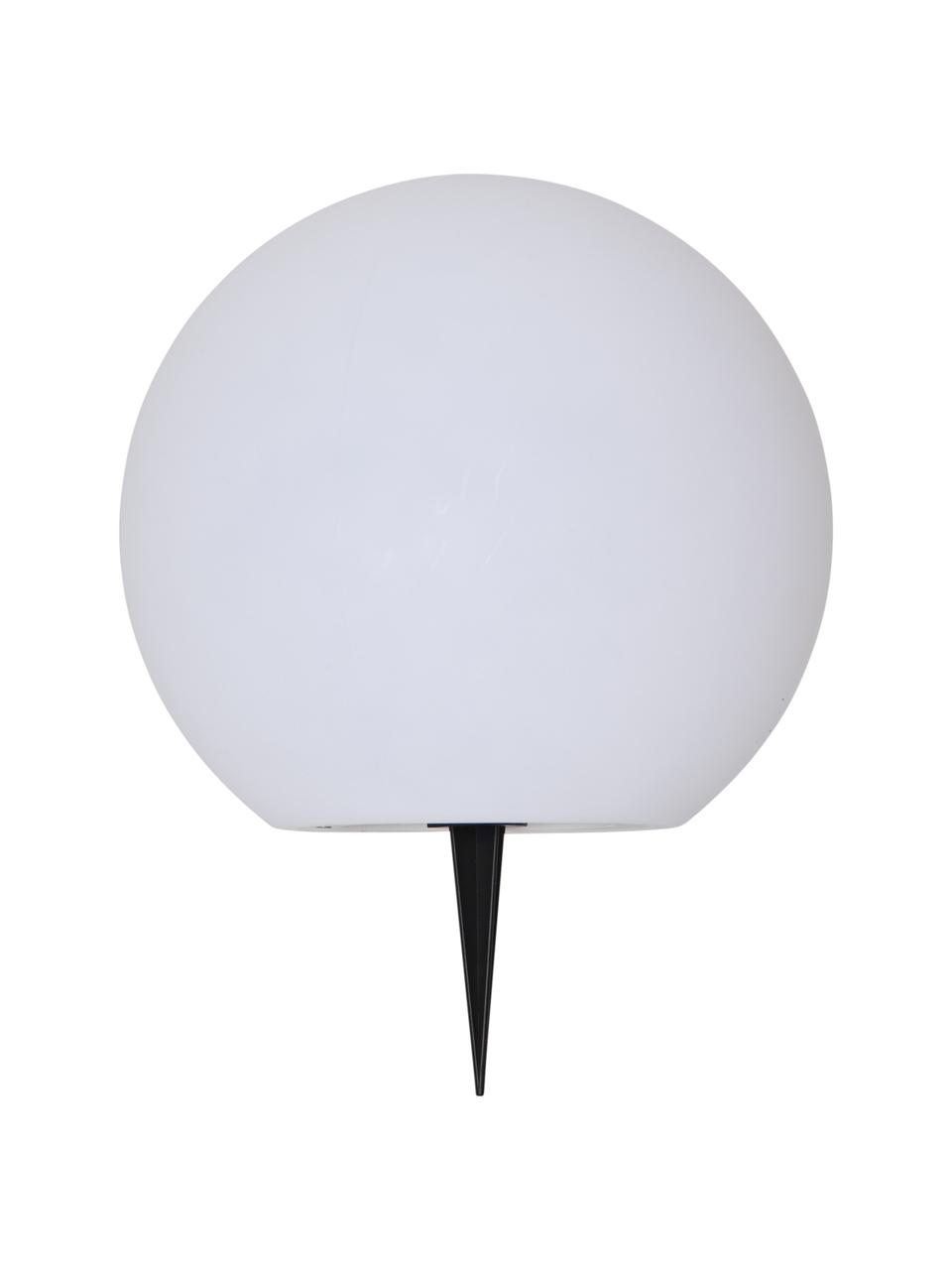 Lámpara de suelo solar Globy, Pantalla: plástico, Blanco, Ø 25 x Al 23 cm
