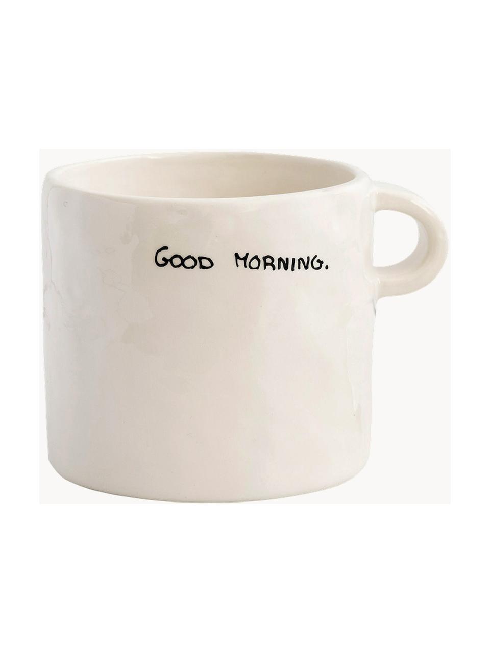 Handbemalte Tasse Good Morning, Steingut, Good Morning, Ø 10 x H 9 cm, 500 ml