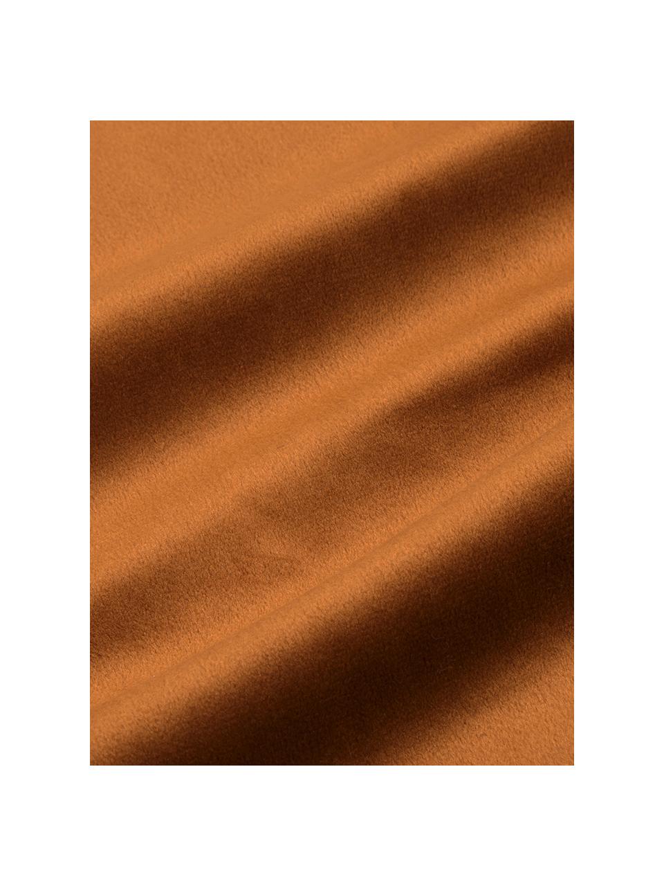 Funda de cojín bordad de terciopelo Legong, 100% terciopelo de poliéster, Naranja, dorado, An 40 x L 40 cm