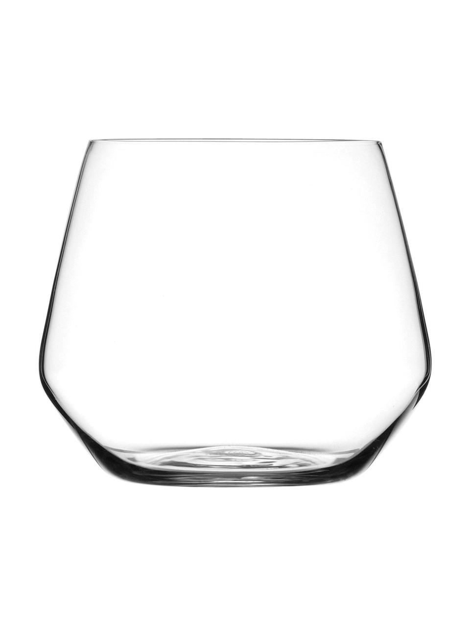 Kristallen wijnbekers Aria, 6 stuks, Kristalglas, Transparant, Ø 11 x H 9 cm, 550 ml