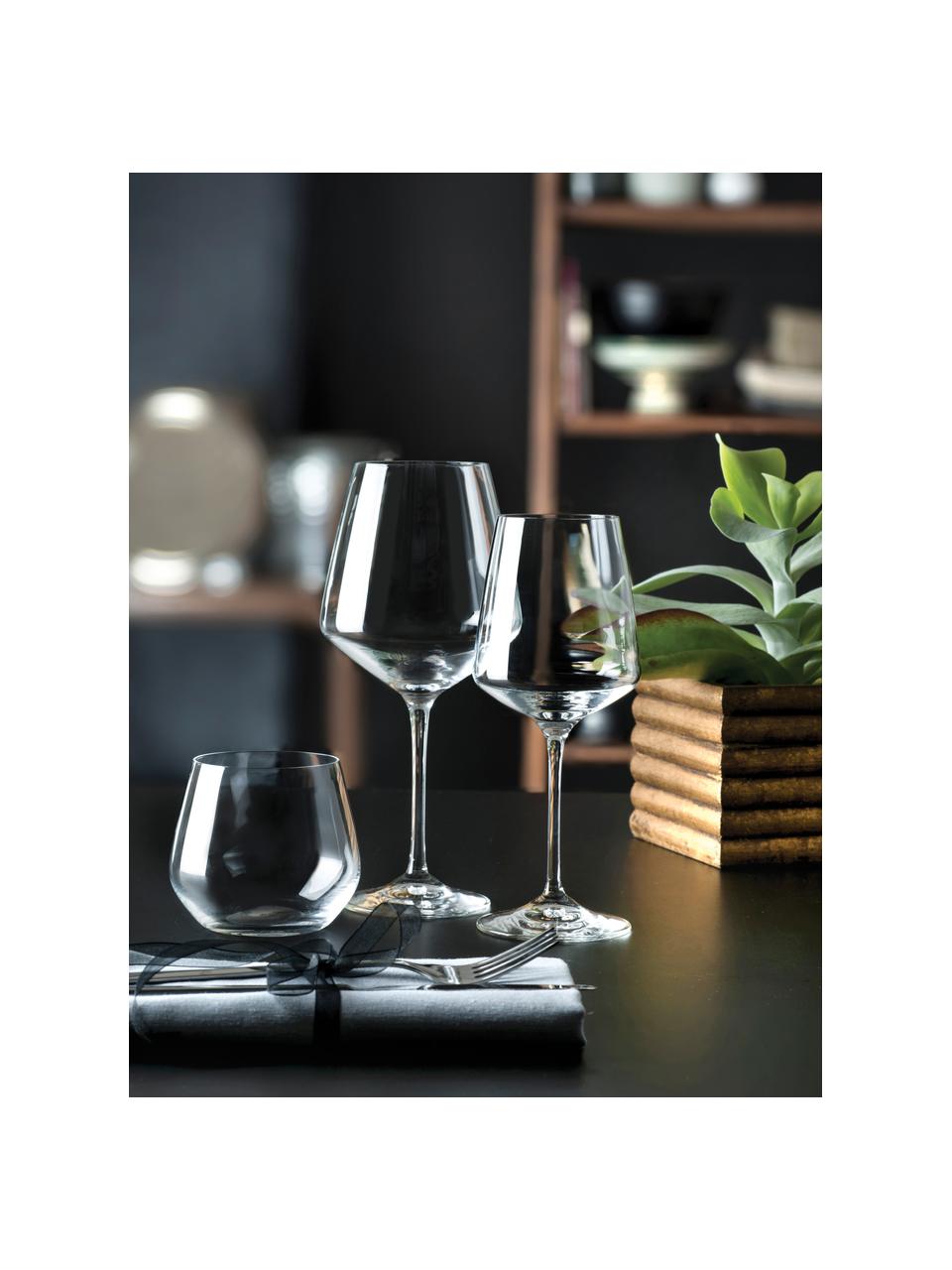 Vasos de vino de cristal Aria, 6 uds., Cristal, Transparente, Ø 11 x Al 9 cm, 550 ml