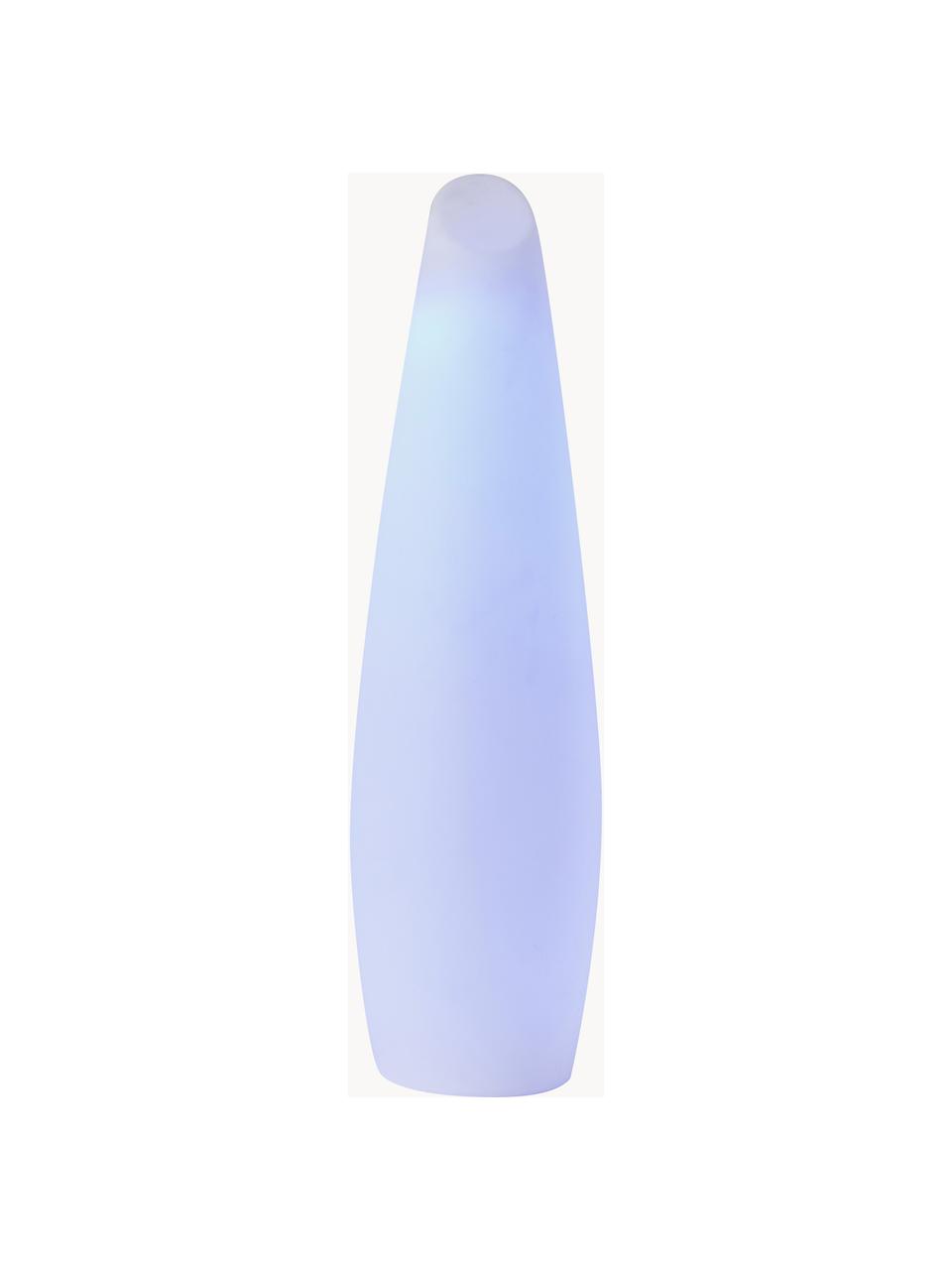 Lámpara solar Fredo, portátil, con mando a distancia y cambio de color, Lámpara: polietileno, Cable: plástico, Blanco, Ø 38 x Al 139 cm