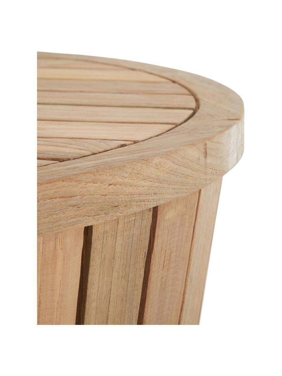 Stolik pomocniczy ogrodowy z drewna tekowego Circus, Drewno tekowe z recyklingu, Drewno tekowe, Ø 63 x W 43 cm