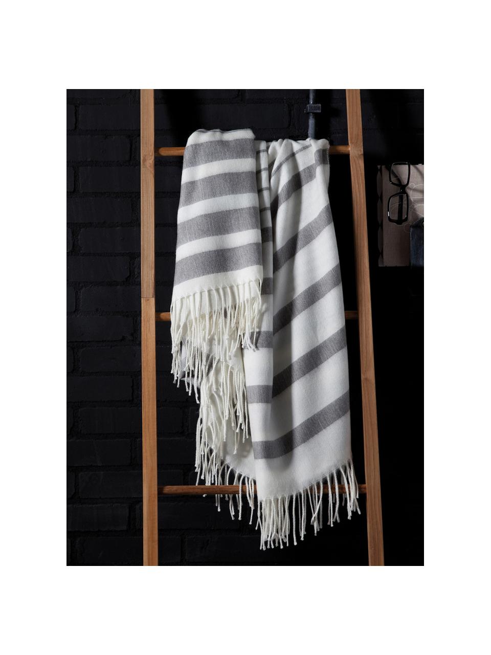 Plaid Hamam, Gris, blanc