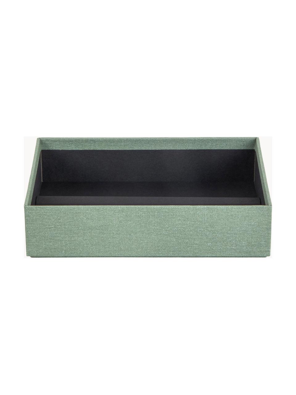 Coffret à bijoux Precious, Carton rigide, Vert sauge, larg. 27 x prof. 19 cm