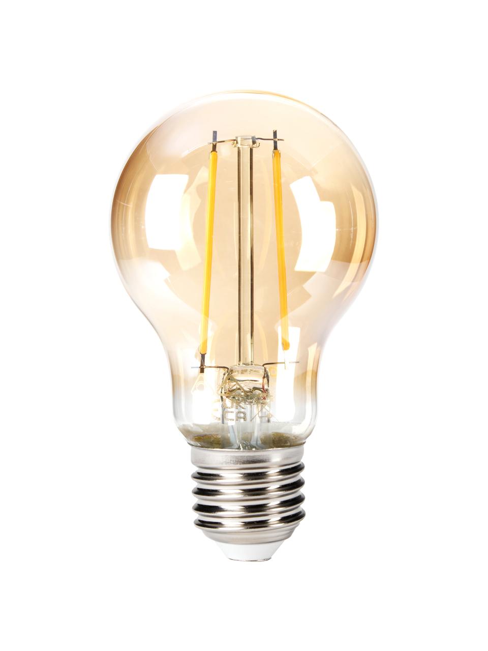 E27 peertjes, warmwit, 7 stuks, Peertje: glas, Fitting: aluminium, Goudkleurig, Ø 6 x H 10 cm, 7 stuks