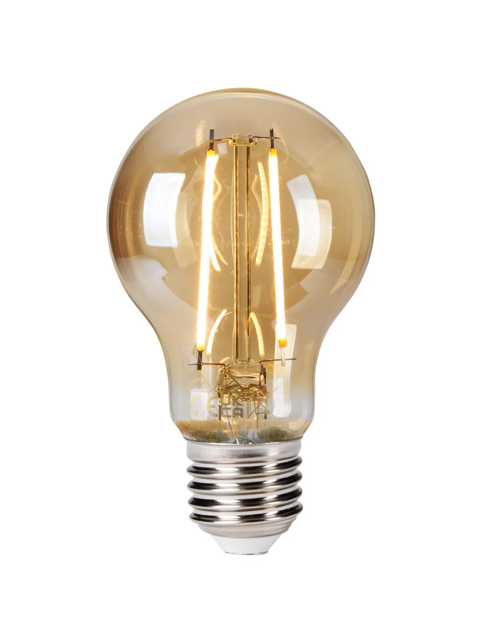 Lampadina E27, bianco caldo, 7 pz, Lampadina: vetro, Base lampadina: alluminio, Dorato, Ø 6 x Alt. 10 cm, 7 pz