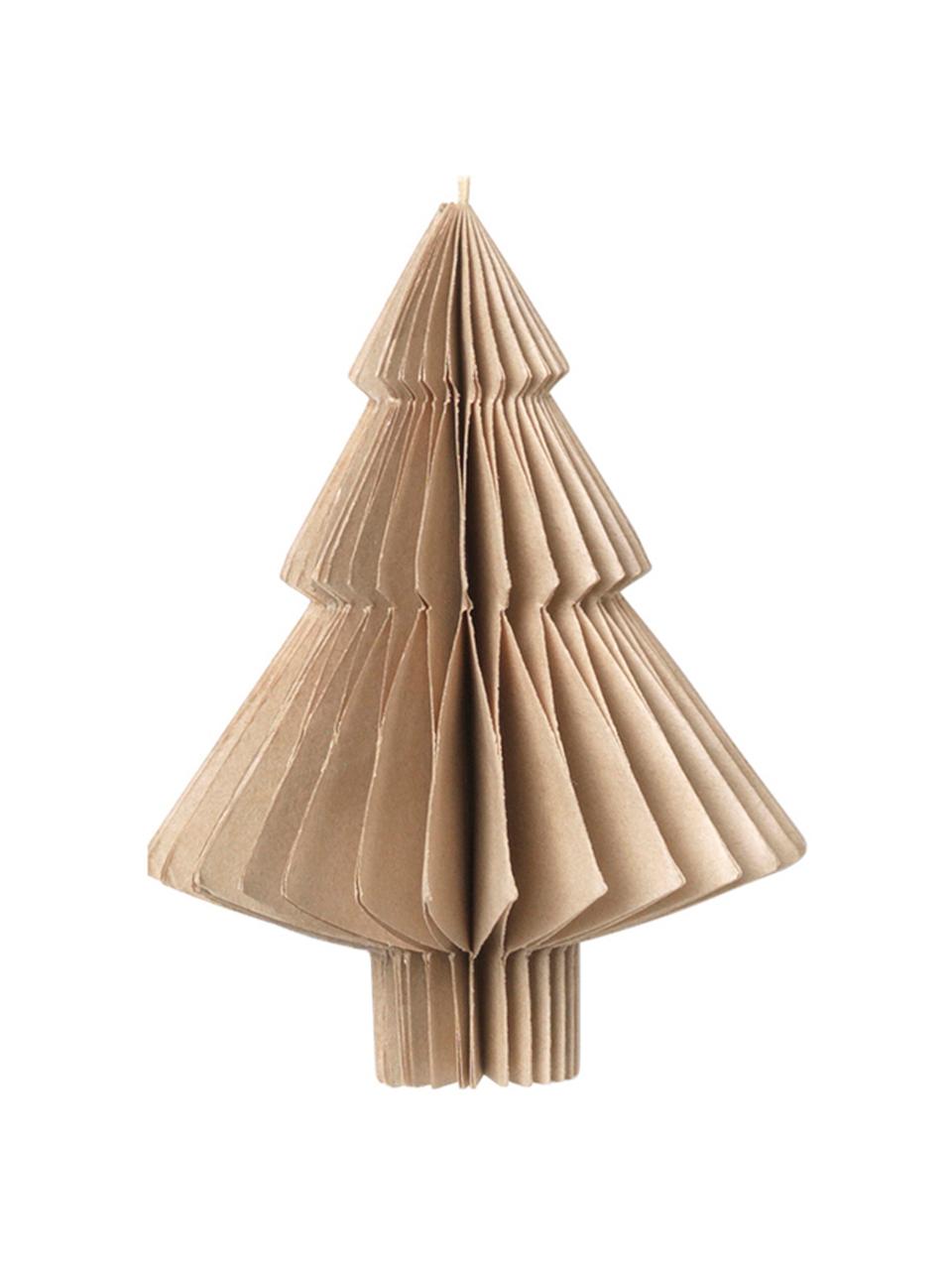 Set 4 addobbi per albero Viola, Carta, Beige chiaro, Ø 9 x Alt. 10 cm