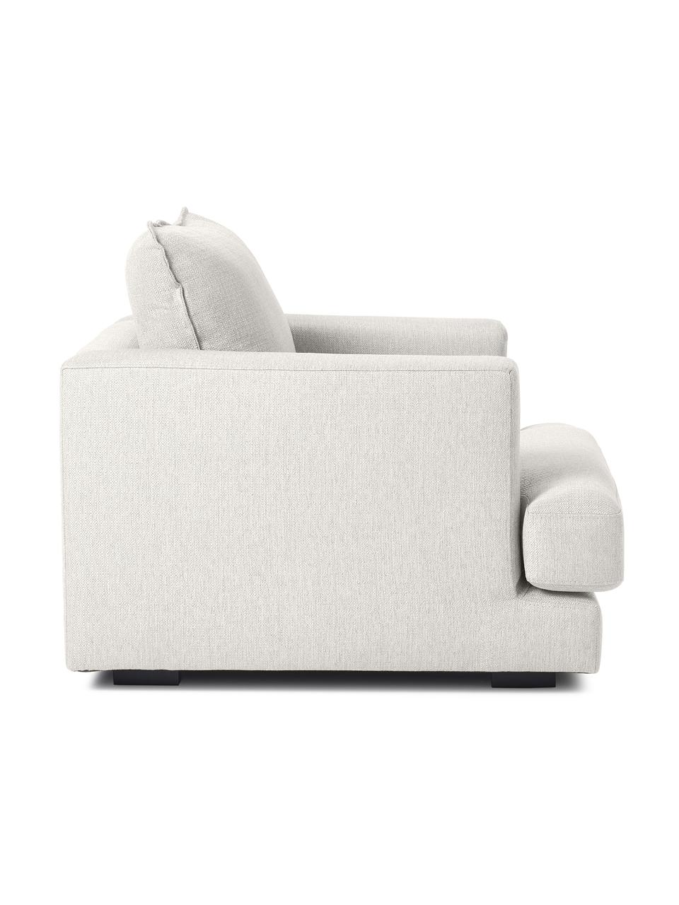 Poltrona Tribeca, Rivestimento: 100% poliestere Il rivest, Struttura: legno di pino massiccio, Piedini: legno massiccio di faggio, Tessuto beige, Larg. 110 x Prof. 96 cm
