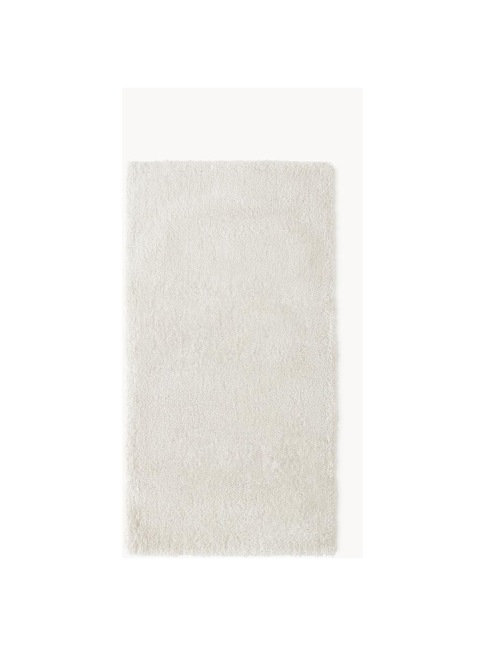 Flauschiger Hochflor-Teppich Leighton, Mikrofaser (100 % Polyester, GRS-zertifiziert), Off White, B 120 x L 180 cm (Grösse S)