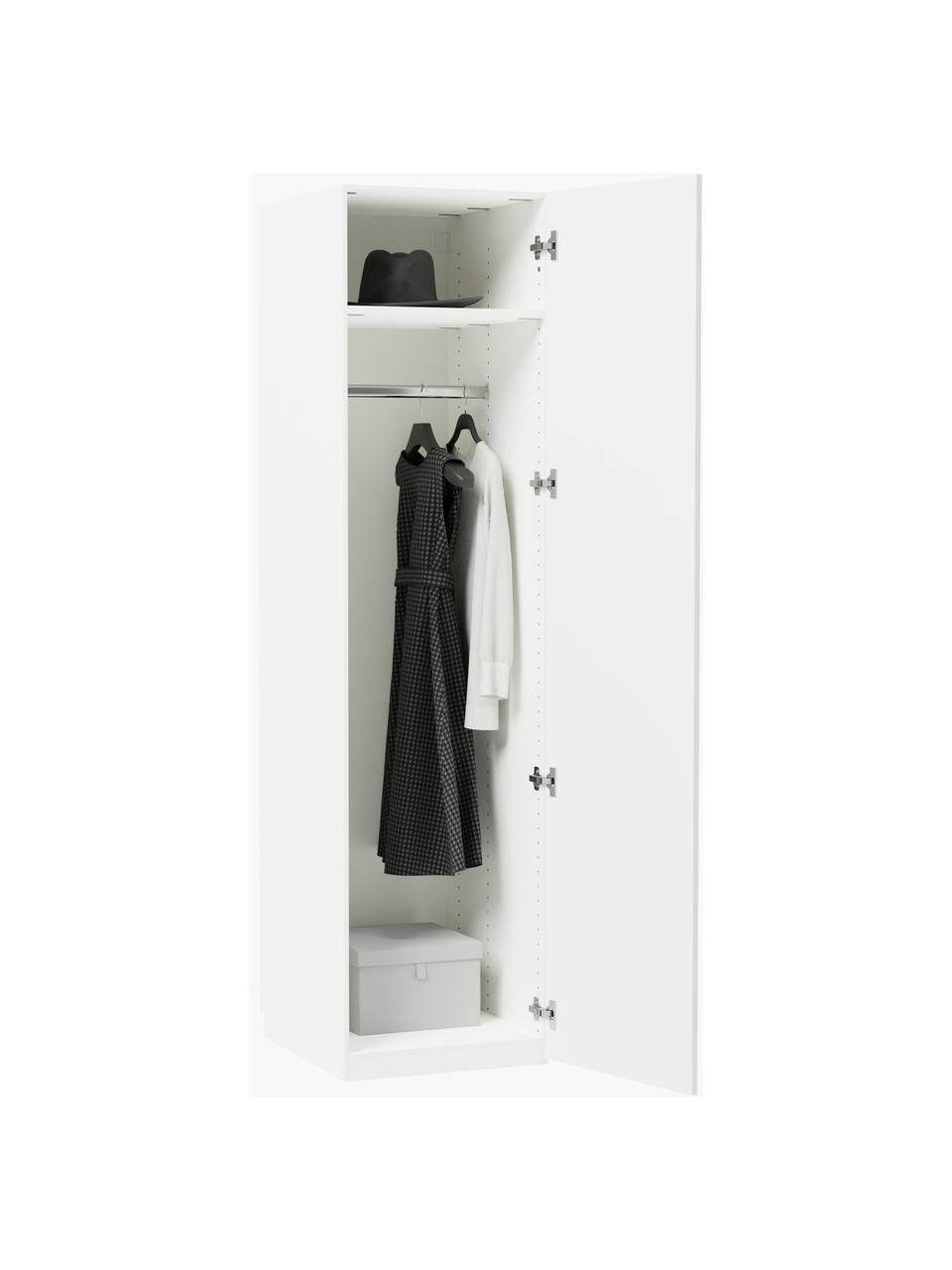 Modularer Drehtürenschrank Charlotte, 50 cm Breite, mehrere Varianten, Korpus: Spanplatte, melaminbeschi, Griff: Messing Dieses Produkt wi, Weiß, Basic Interior, B 50 x H 200 cm