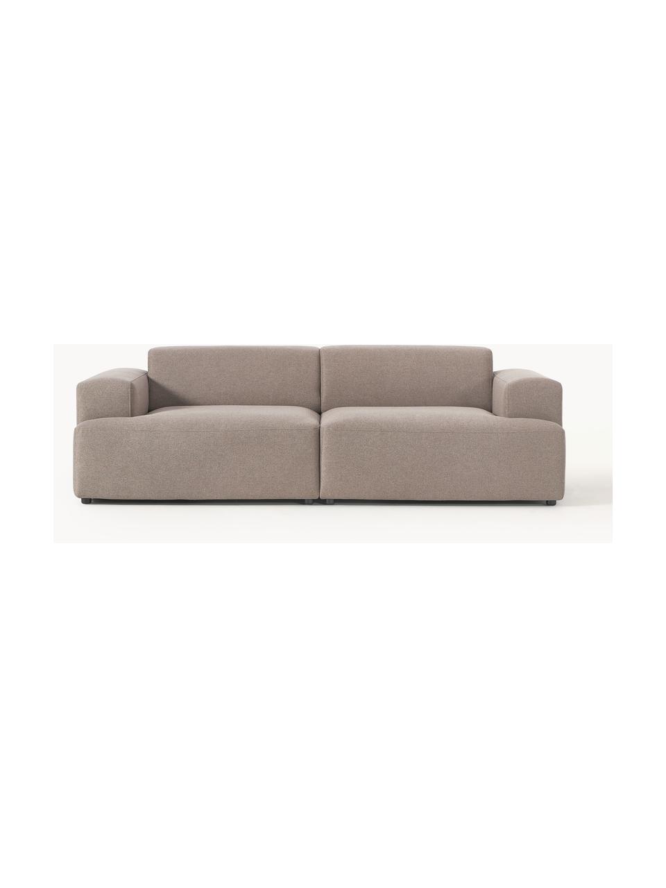 Sofa Melva (3-Sitzer), Bezug: 100 % Polyester Der hochw, Gestell: Massives Kiefernholz, Spa, Füße: Kunststoff Dieses Produkt, Webstoff Taupe, B 238 x T 101 cm