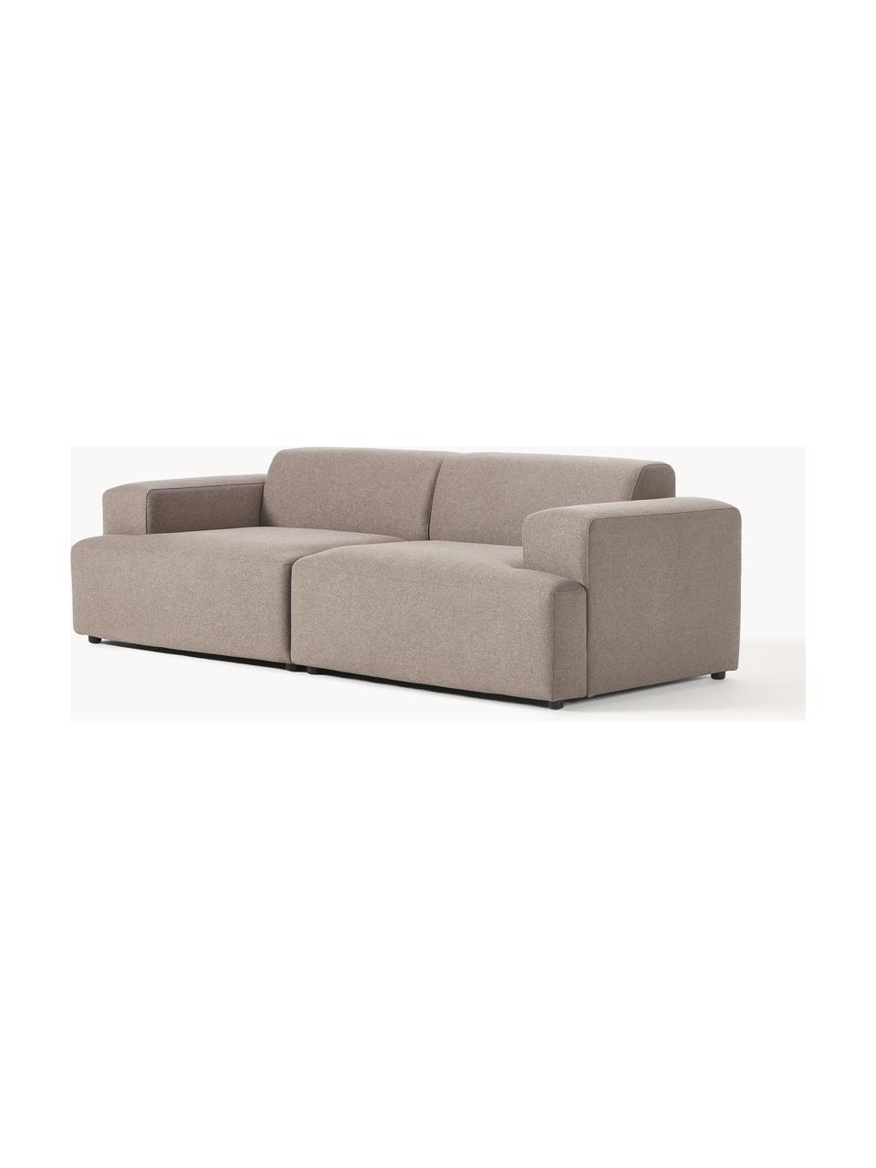 Sofa Melva (3-Sitzer), Bezug: 100 % Polyester Der hochw, Gestell: Massives Kiefernholz, Spa, Füße: Kunststoff Dieses Produkt, Webstoff Taupe, B 238 x T 101 cm