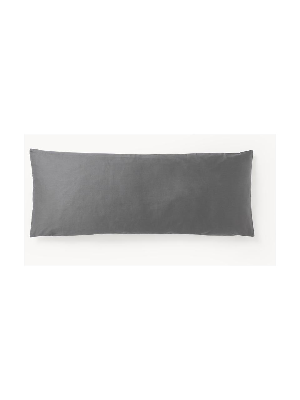 Funda de almohada de satén Comfort, Gris oscuro, An 45 x L 110 cm