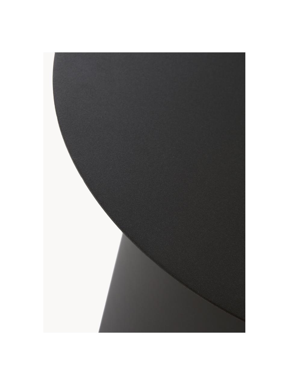Mesa auxiliar redonda Zele, Hierro con pintura en polvo, Negro, Ø 46 x Al 51 cm
