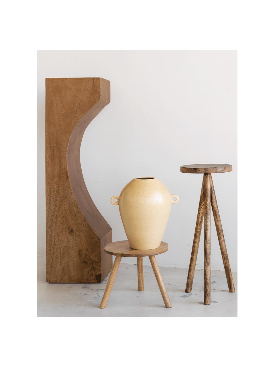 Handgefertigte Keramik-Vase Quiet in Beige, Keramik, Beige, B 29 x H 30 cm