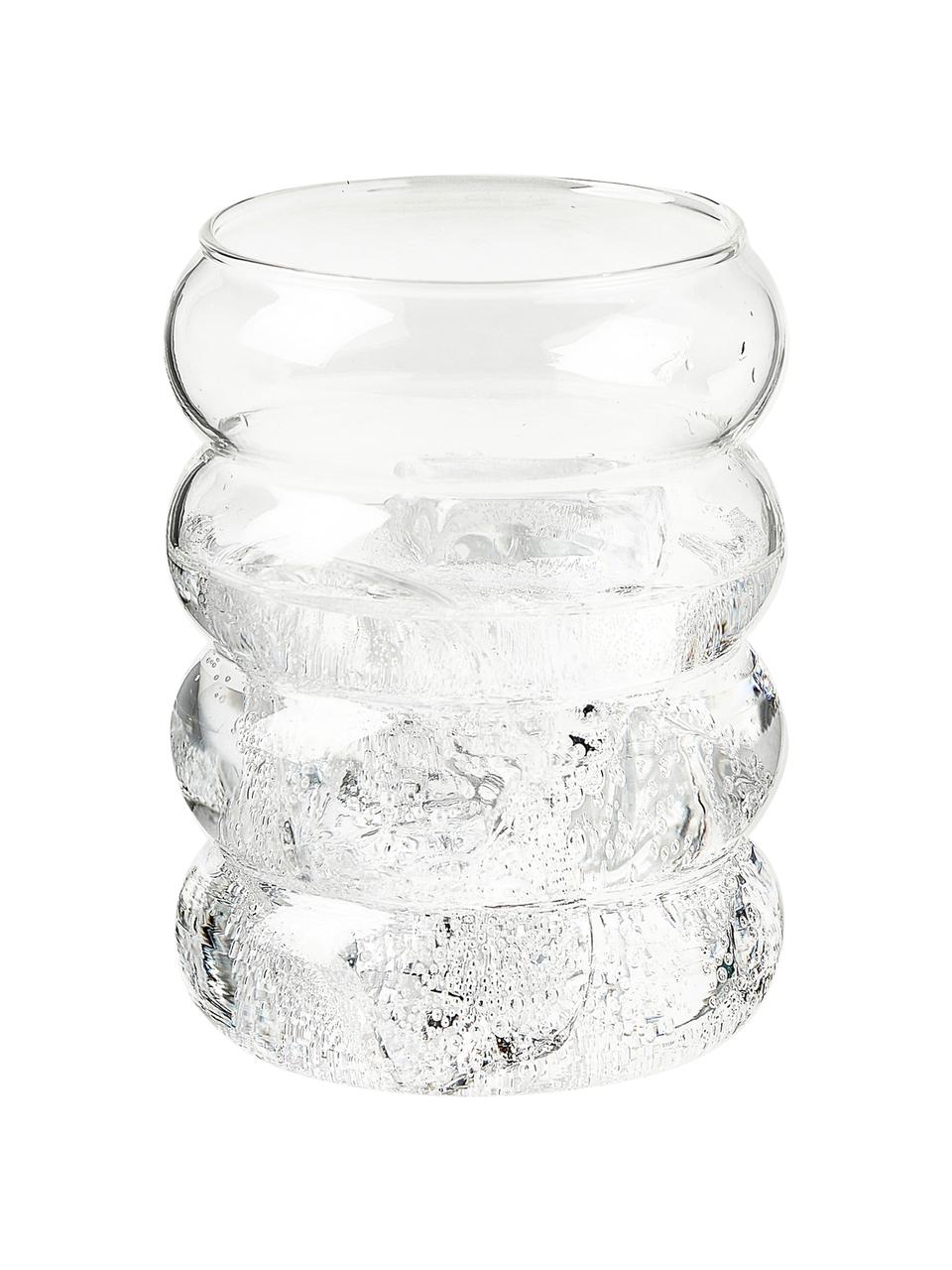 Mundgeblasene Wassergläser Lalo, 4 Stück, Borosilikatglas, Transparent, Ø 8 x H 10 cm