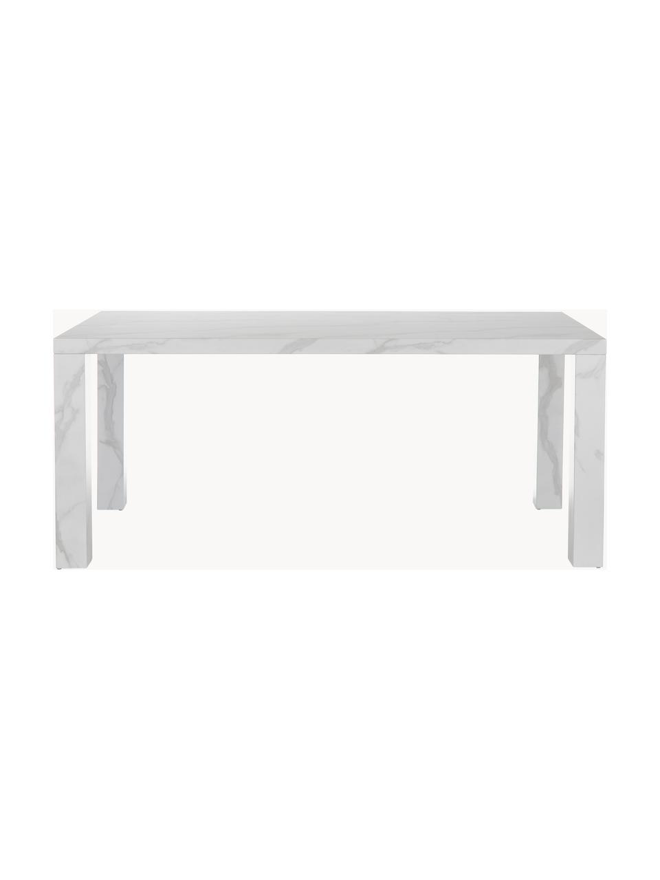 Mesa de comedor Carl, tablero en aspecto mármol, 180 x 90 cm, Tablero de fibras de densidad media (MDF), recubierto en melanina, Blanco mármol, An 180 x F 90 cm