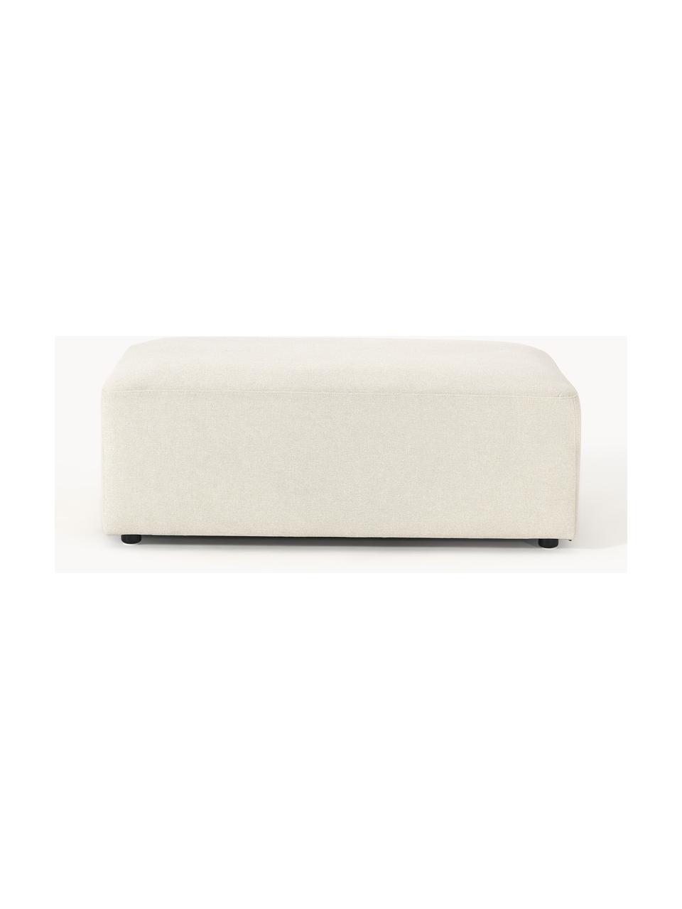 Pouf XL Melva, Tissu blanc cassé, larg. 116 x prof. 72 cm