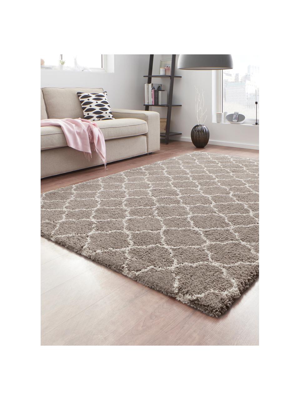 Hochflor-Teppich Luna in Creme/Beige, Beige, Cremefarben, B 200 x L 290 cm (Größe L)