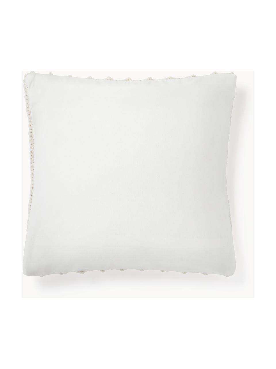 Hrubě pletený povlak na polštář Idra, Krémově bílá, Š 45 cm, D 45 cm