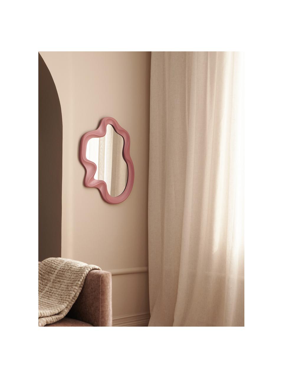 Miroir mural de forme organique Ire, Rose pâle, larg. 46 x haut. 59 cm